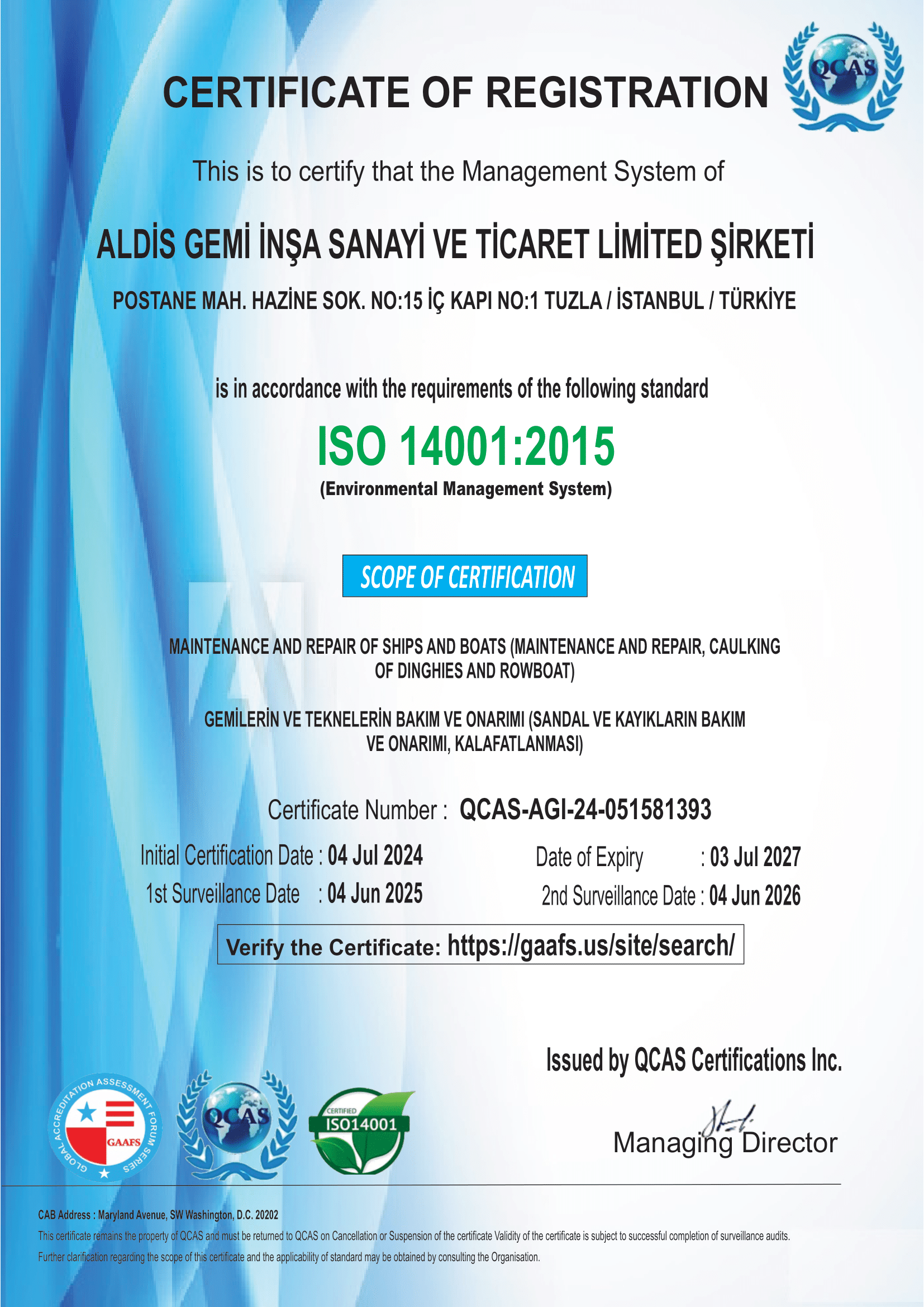 Certificate 1